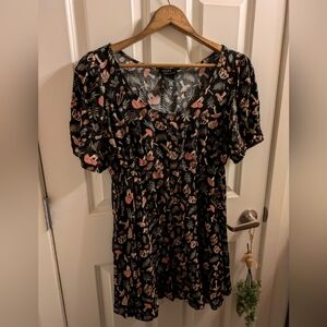 Thorn & Fable Mushroom Foliage Babydoll Dress